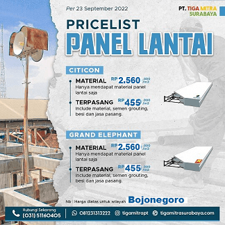 Harga Panel Lantai Bojonegoro 2023