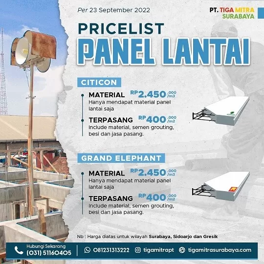 Jual Panel Lantai Gresik Agustus 2023