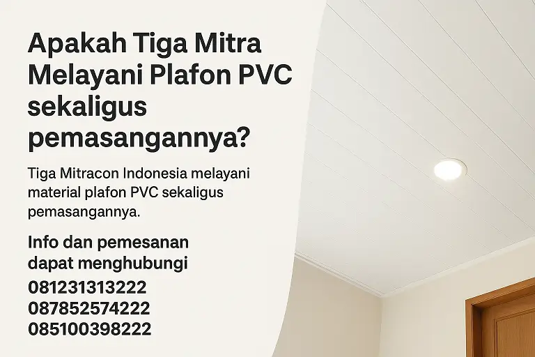 Plafon PVC sekaligus pemasangannya