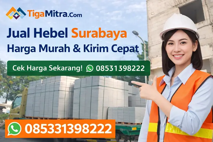 Jual Hebel Surabaya harga murah kirim cepat TigaMitra.com dengan model wanita proyek dan stok hebel siap kirim hubungi 085331398222